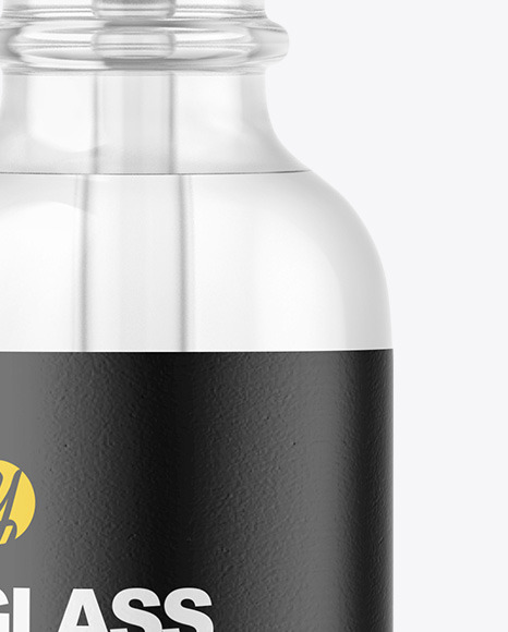 Clear Glass Dropper Bottle Mockup PSD #1