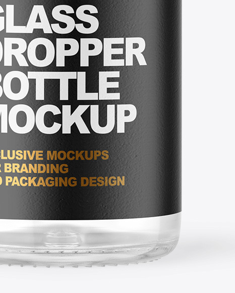 Clear Glass Dropper Bottle Mockup PSD #6