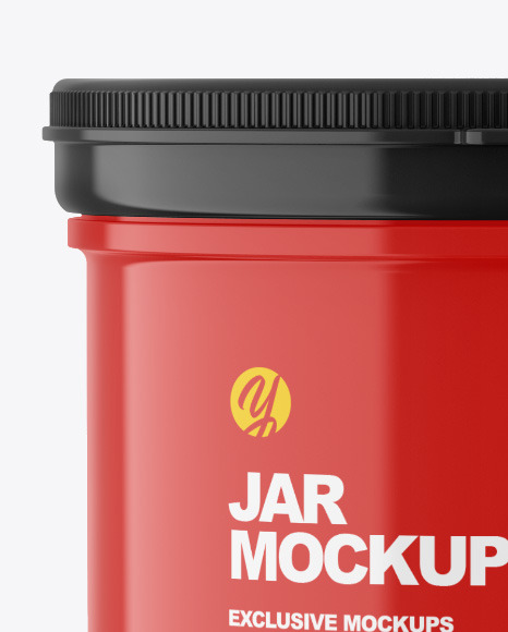 Glossy Jar Mockup PSD #2