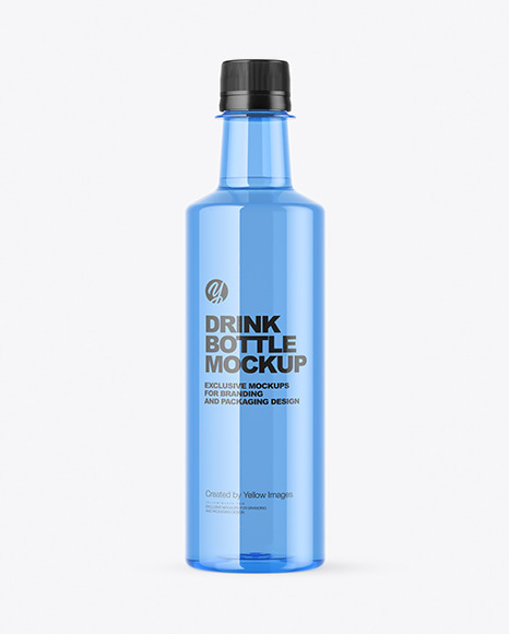 Blue Plastic Bottle Mockup