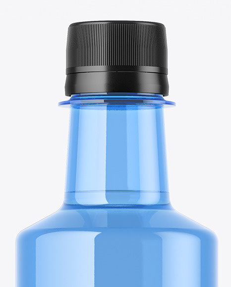 Blue Plastic Bottle Mockup PSD #2