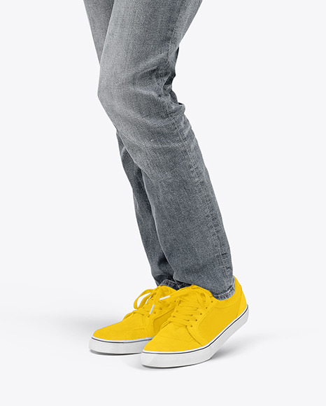 Woman in a V Neck T Shirt Mockup PSD #1