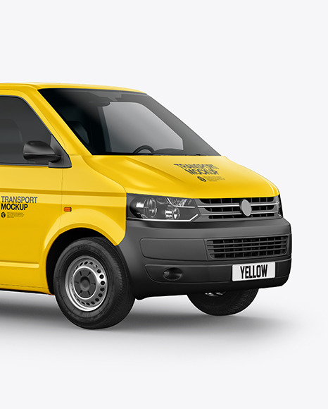 Panel Van Mockup - Half Side View