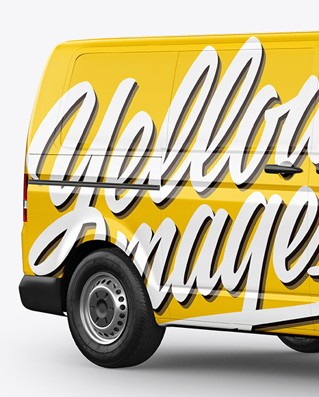 Panel Van Mockup - Half Side View