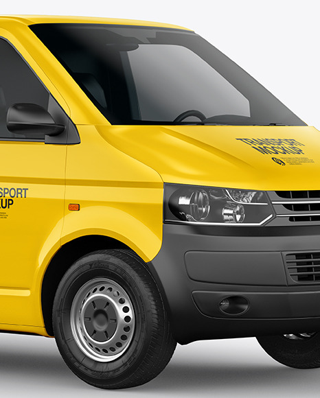 Panel Van Mockup - Half Side View