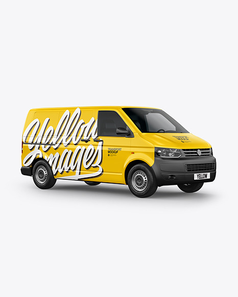 Panel Van Mockup - Half Side View