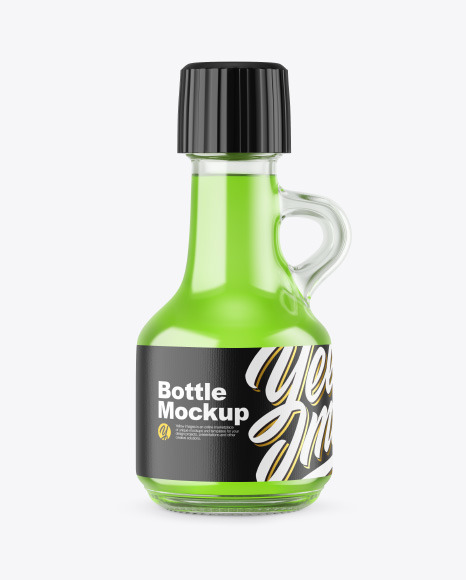 Clear Glass Bottle Mockup