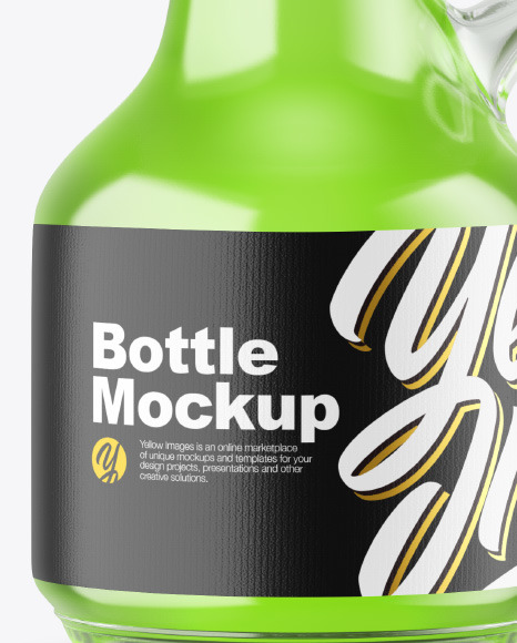 Clear Glass Bottle Mockup PSD #1