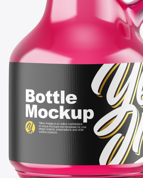 Colored Glass Bottle Mockup PSD #4