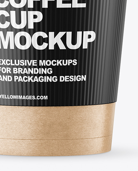 Kraft Paper Coffee Cup with Holder Mockup PSD #6