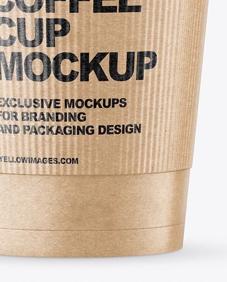 Kraft Paper Coffee Cup with Holder Mockup PSD #5
