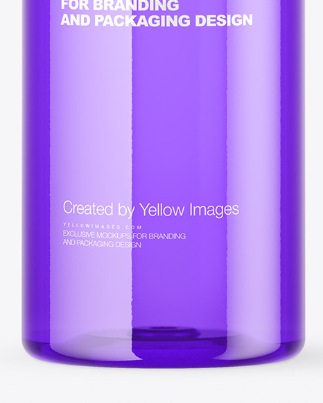 Clear Plastic Bottle with Drink Mockup PSD #1