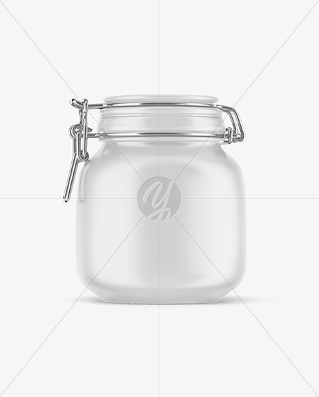 Free Matte Ceramic Jar w/ Clamp Lid Mockup PSD Mockups