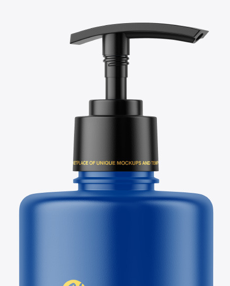 Matte Plastic Bottle w  Dispenser Mockup PSD #2