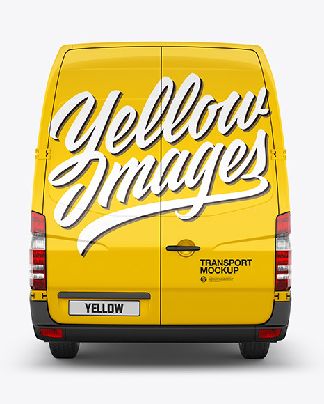 Panel Van Mockup - Back View