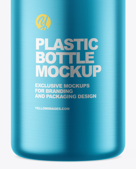 Metallic Plastic Bottle w  Dispenser Mockup PSD #1