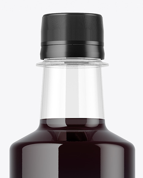 Clear Plastic Bottle with Dark Drink Mockup PSD #2