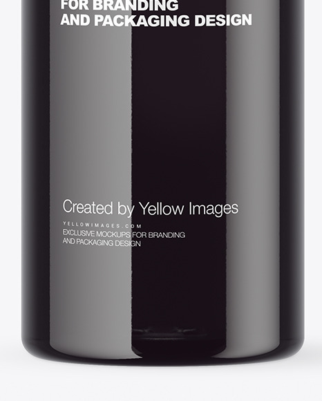 Clear Plastic Bottle with Dark Drink Mockup PSD #1