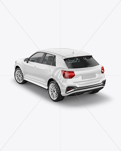 Download Luxury Crossover Suv Back Half Side View High Angle Shot In Vehicle Mockups On Yellow Images Object Mockups