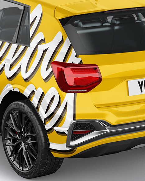 Luxury Crossover SUV - Back Half Side View (High-Angle Shot) Luxury Crossover SUV - Back Half Side View (High-Angle Shot)