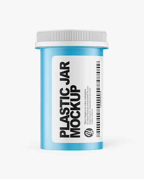 Matte Plastic Medicines Jar Mockup