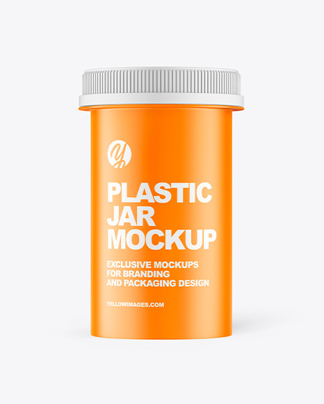 Matte Plastic Medicines Jar Mockup PSD #2