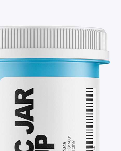 Matte Plastic Medicines Jar Mockup PSD #1