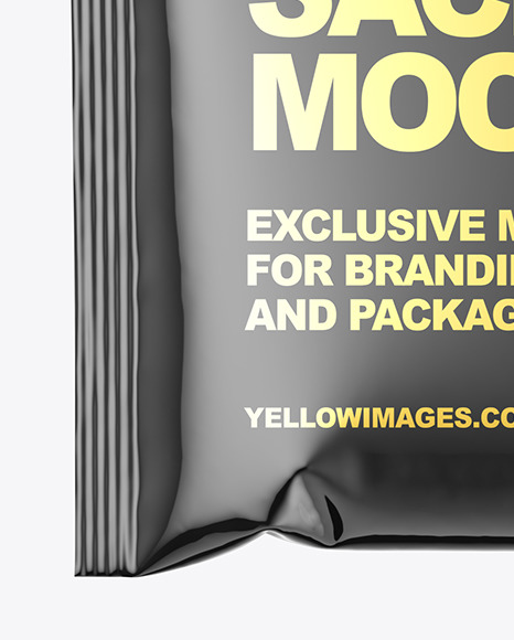Glossy Sachet Mockup PSD #6