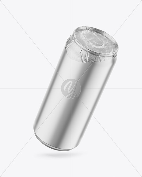 Free 440ml Matte Metallic Drink Can w/ Foil Lid Mockup PSD Mockups