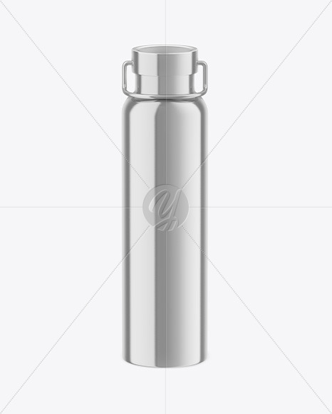 Download Metallic Thermo Bottle Mockup In Bottle Mockups On Yellow Images Object Mockups