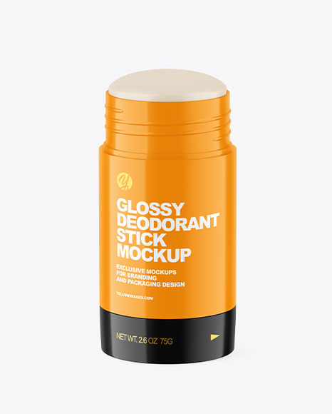 Download 70g Glossy Plastic Deodorant Stick Mockup In Packaging Mockups On Yellow Images Object Mockups