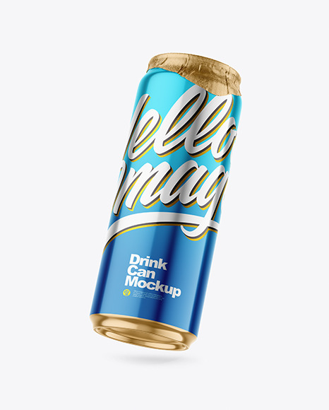 500ml Glossy Metallic Drink Can w/ Foil Lid