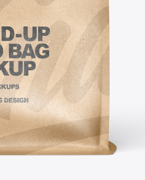 Kraft Food Bag Mockup PSD #1