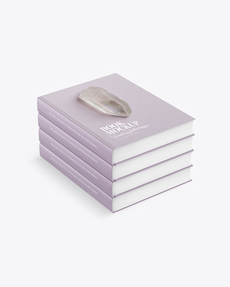 Hardcover Books w  Matte Cover Mockup PSD #2