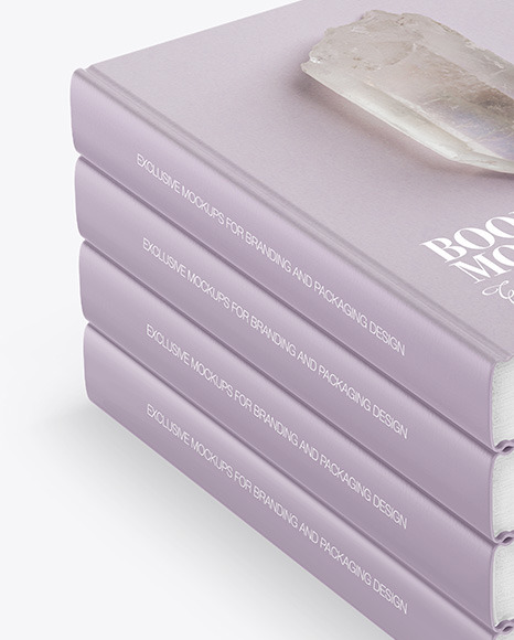 Hardcover Books w  Matte Cover Mockup PSD #3