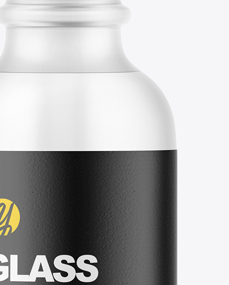 Frosted Glass Dropper Bottle Mockup PSD #1