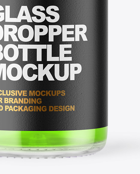 Clear Glass Dropper Bottle Mockup PSD #6