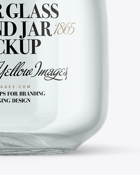 Empty Clear Glass Jar w  Clamp Lid Mockup PSD #6