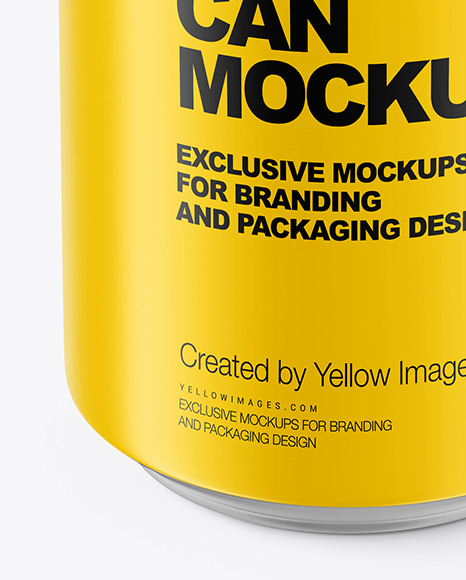 Matte Drink Can Mockup PSD #1