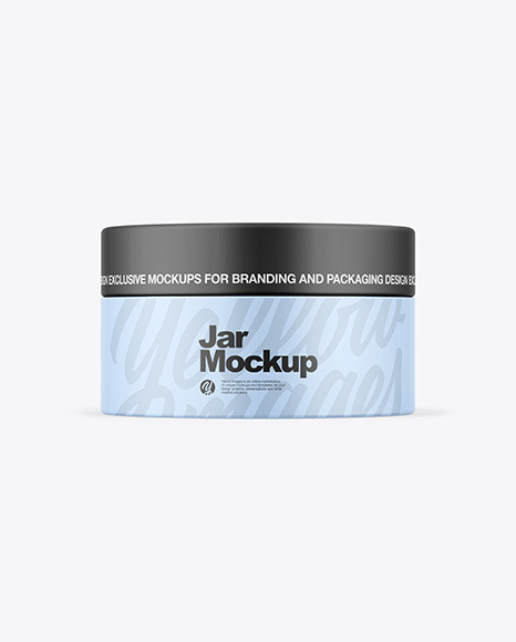 Matte Cosmetic Jar Mockup