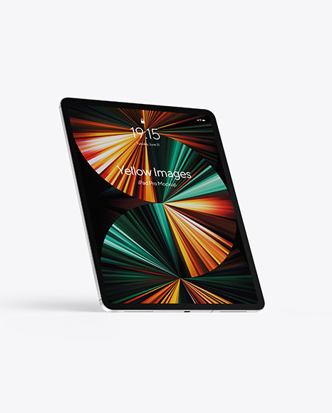 iPad Pro Silver Mockup PSD #2