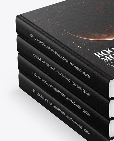 Hardcover Books w  Fabric Cover Mockup PSD #3