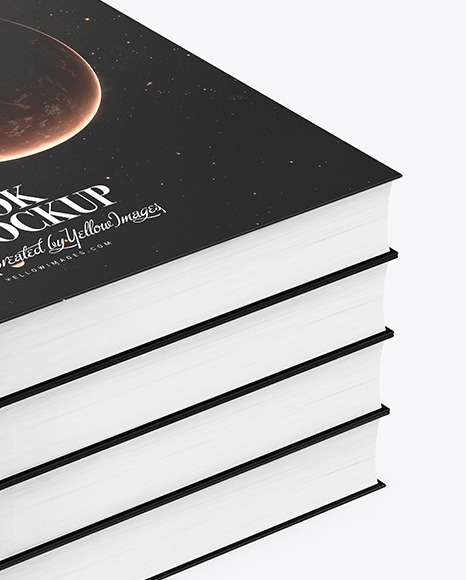 Hardcover Books w  Fabric Cover Mockup PSD #4