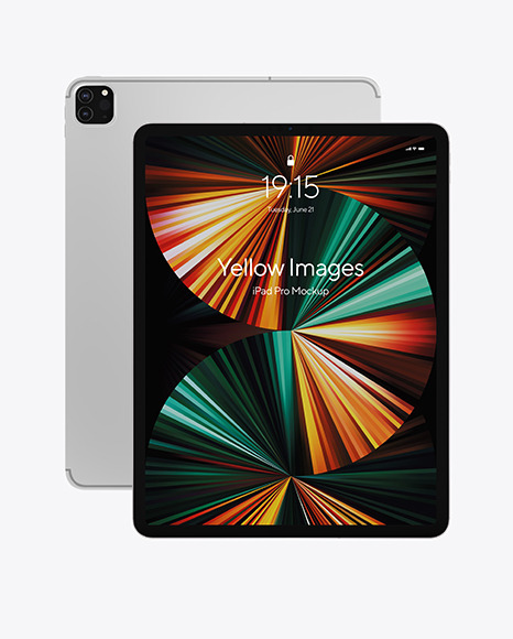 iPad Pro Silver Mockup