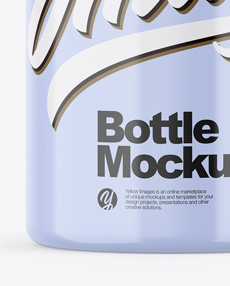 Glossy Bottle Mockup PSD #1