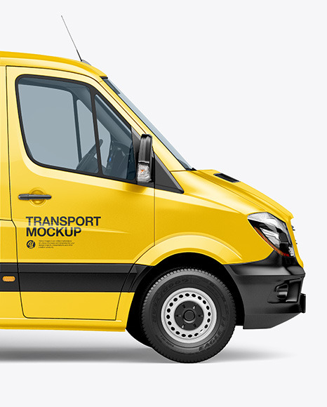 Box Truck Mockup   Side View PSD #1