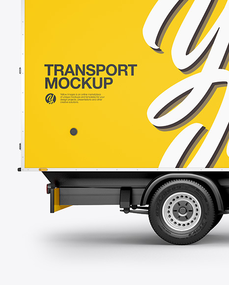 Box Truck Mockup   Side View PSD #6