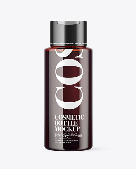 Amber Cosmetic Bottle Mockup PSD #2