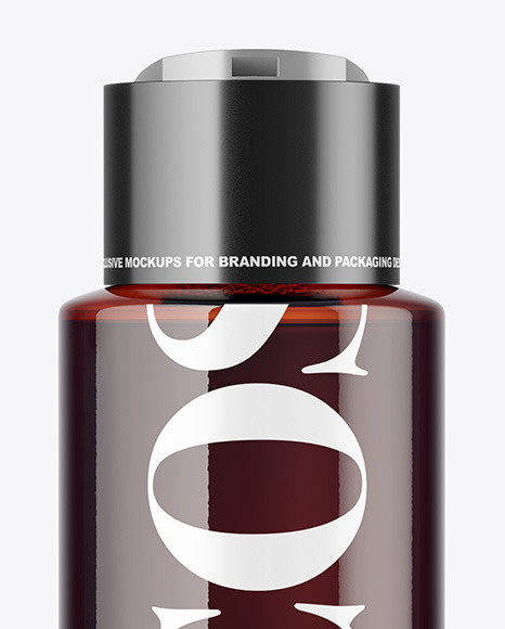 Amber Cosmetic Bottle Mockup PSD #6