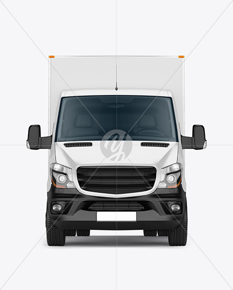 Box Truck Van Mockup   Front View PSD #3